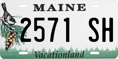 ME license plate 2571SH