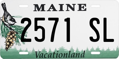 ME license plate 2571SL