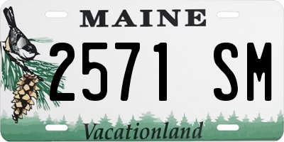 ME license plate 2571SM