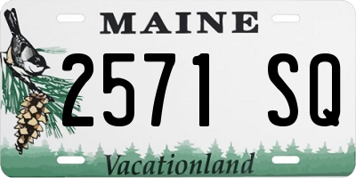 ME license plate 2571SQ