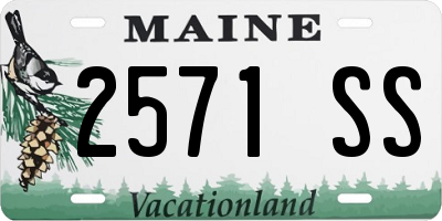 ME license plate 2571SS