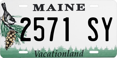 ME license plate 2571SY