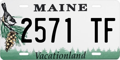ME license plate 2571TF