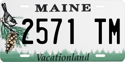 ME license plate 2571TM