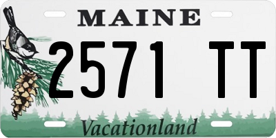 ME license plate 2571TT