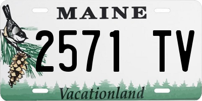 ME license plate 2571TV