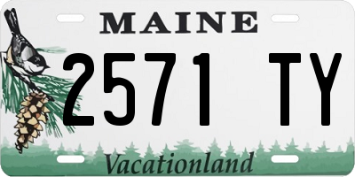 ME license plate 2571TY