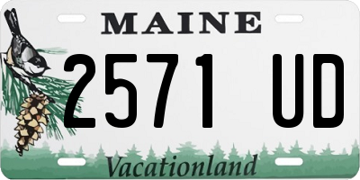 ME license plate 2571UD