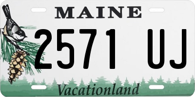 ME license plate 2571UJ