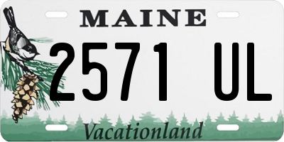 ME license plate 2571UL