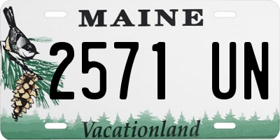 ME license plate 2571UN