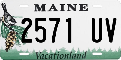 ME license plate 2571UV