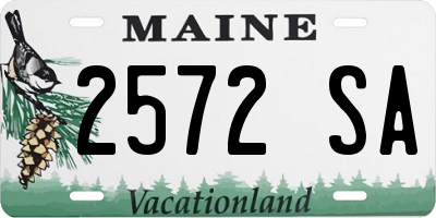 ME license plate 2572SA