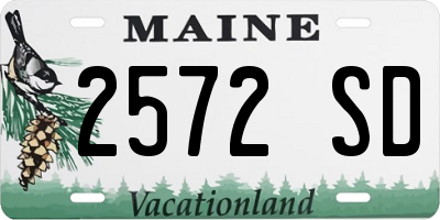 ME license plate 2572SD