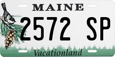 ME license plate 2572SP