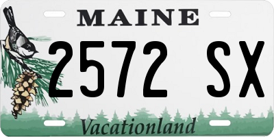 ME license plate 2572SX
