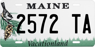 ME license plate 2572TA