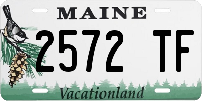 ME license plate 2572TF