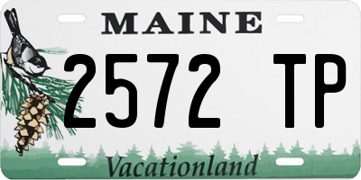 ME license plate 2572TP