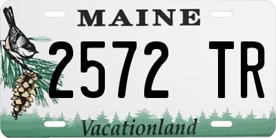 ME license plate 2572TR