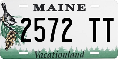 ME license plate 2572TT