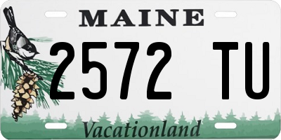 ME license plate 2572TU