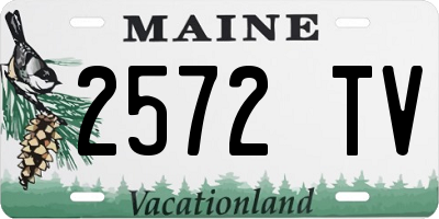 ME license plate 2572TV
