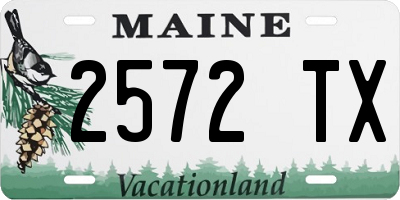 ME license plate 2572TX