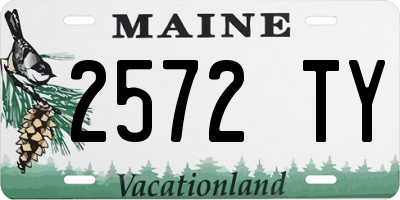 ME license plate 2572TY