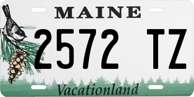 ME license plate 2572TZ