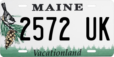 ME license plate 2572UK