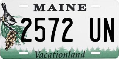 ME license plate 2572UN