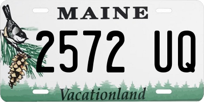 ME license plate 2572UQ