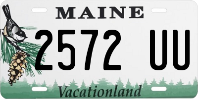 ME license plate 2572UU