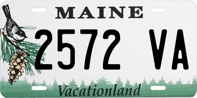 ME license plate 2572VA