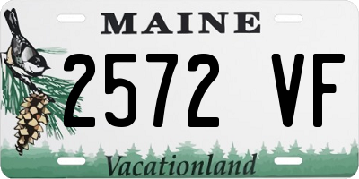 ME license plate 2572VF