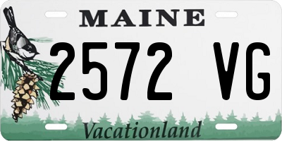 ME license plate 2572VG