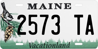 ME license plate 2573TA