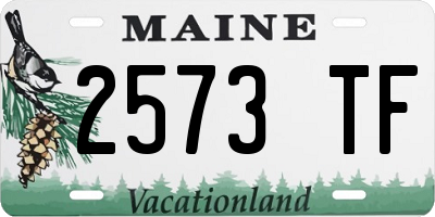 ME license plate 2573TF
