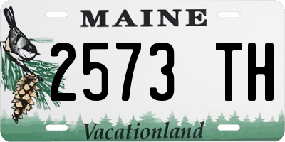 ME license plate 2573TH