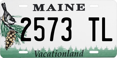 ME license plate 2573TL