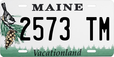 ME license plate 2573TM