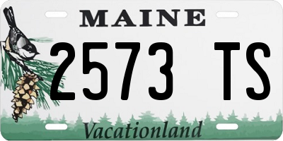 ME license plate 2573TS