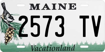 ME license plate 2573TV