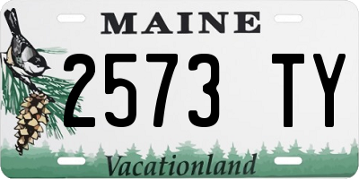 ME license plate 2573TY