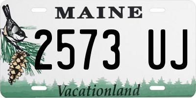ME license plate 2573UJ