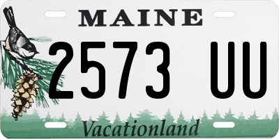 ME license plate 2573UU