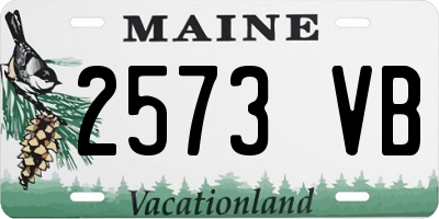 ME license plate 2573VB