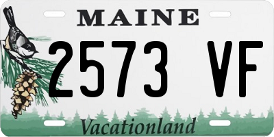 ME license plate 2573VF