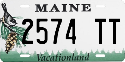 ME license plate 2574TT